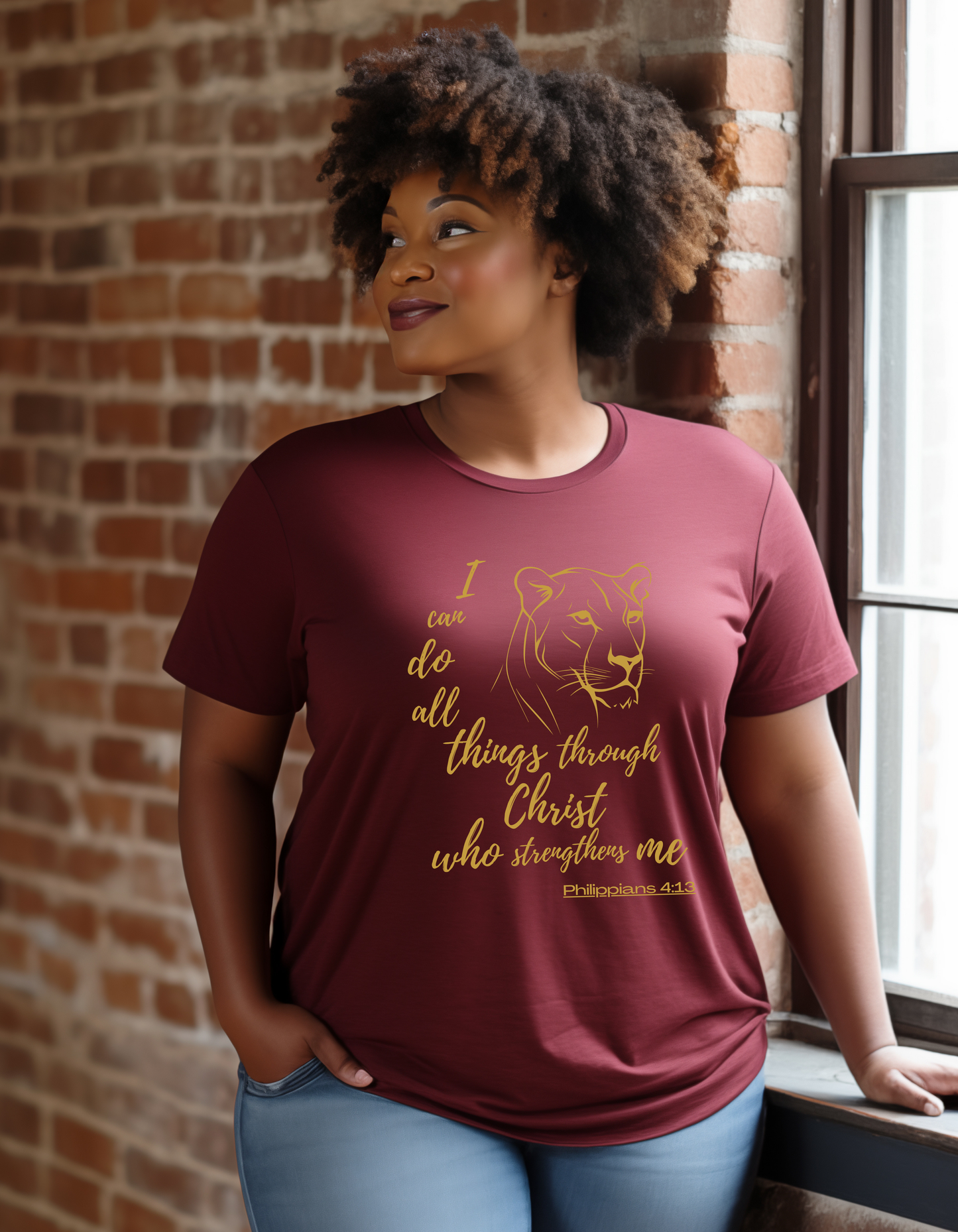 Philippians 4:13 Lioness Tee