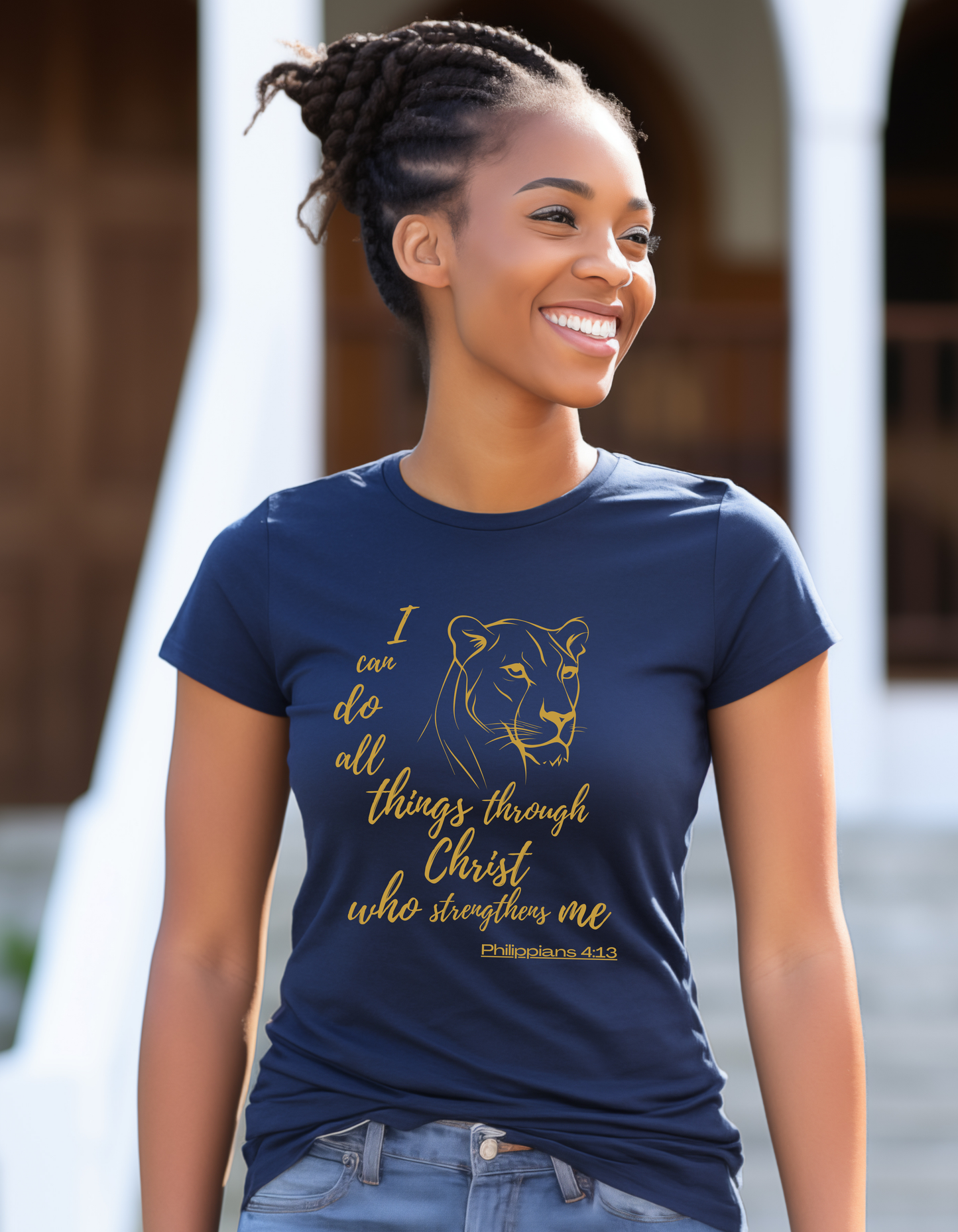 Philippians 4:13 Lioness Tee
