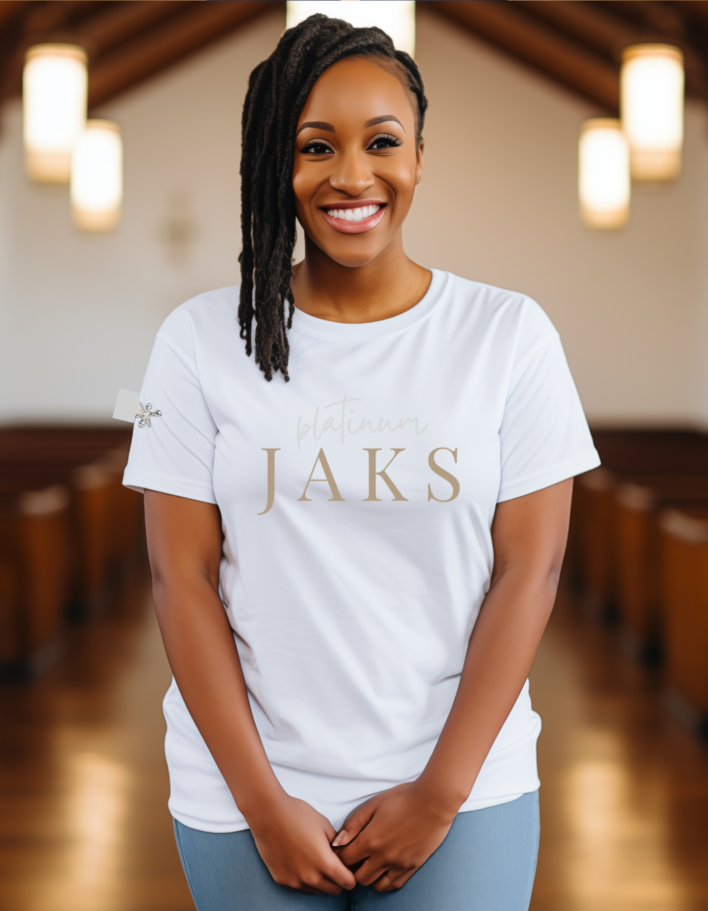 Platinum JAKS Signature Logo Tee