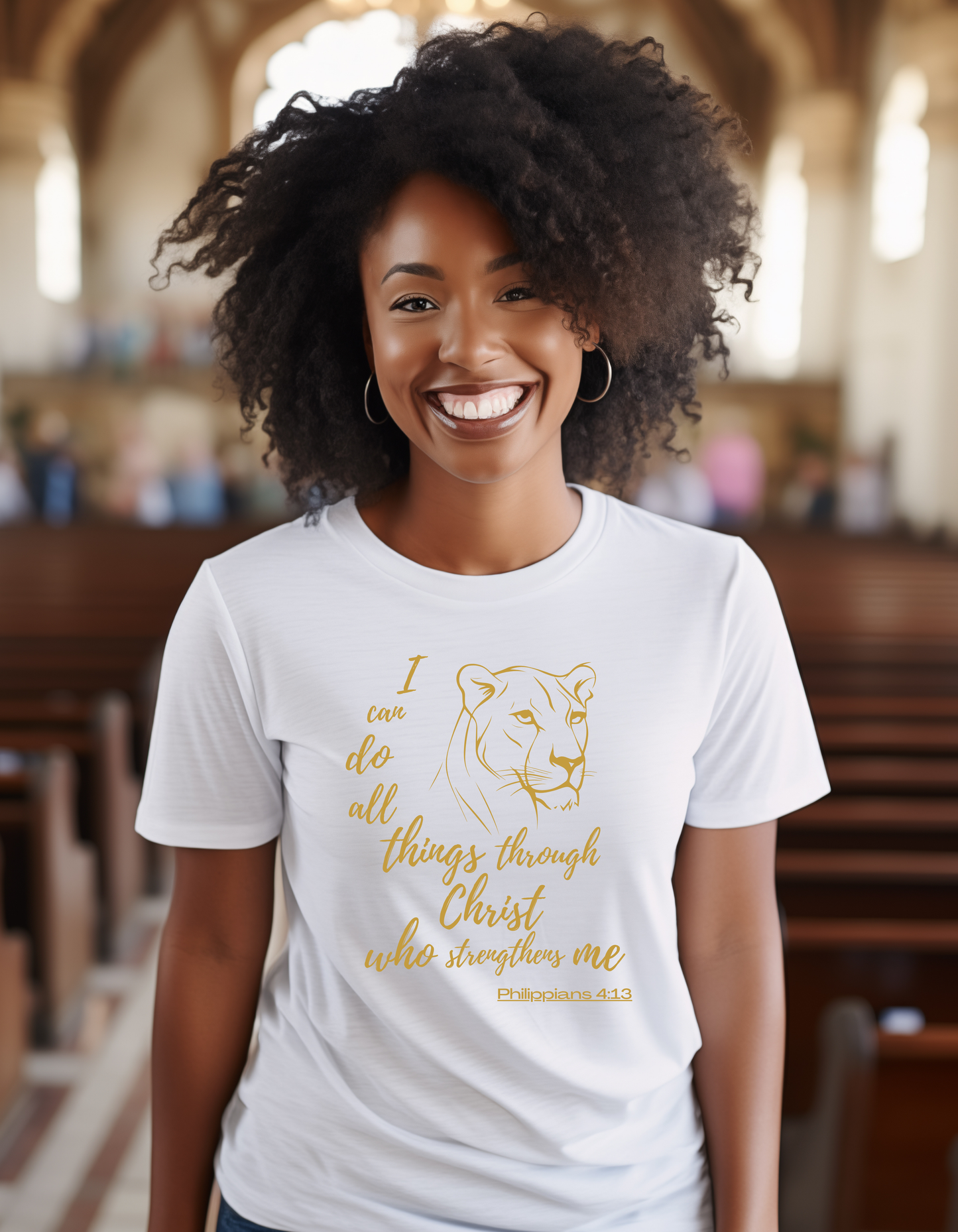 Philippians 4:13 Lioness Tee