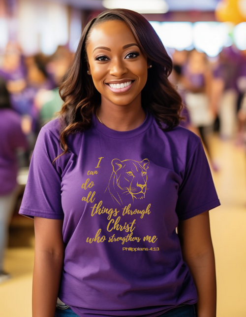 Philippians 4:13 Lioness Tee